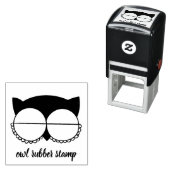 Tampon Auto-encreur Hibou aux Yeux Fermés Oiseau (En situation)