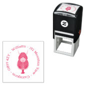 Tampon Auto-encreur Highland Cow Family Address Self-inking Stamp (En situation)