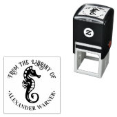 Tampon Auto-encreur Hippocampe mignon #4 Thème de la bibliothèque de l (En situation)