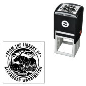 Tampon Auto-encreur Hippopotames Hippopotames par la bibliothèque de l (En situation)