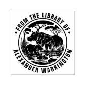 Tampon Auto-encreur Hippopotames Hippopotames par la bibliothèque de l (Design)