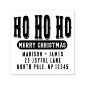 Tampon Auto-encreur Ho Ho Ho Joyeux Noël Adresse de retour (Design)