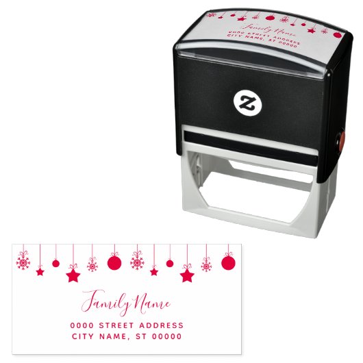 Tampon Auto-encreur Holiday Return Address Self-inking Stamp (En situation)
