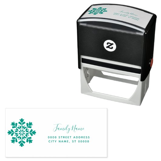 Tampon Auto-encreur Holiday Return Address Self-inking Stamp (En situation)