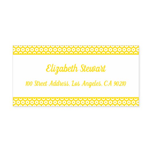 Tampon Auto-encreur Honeypeb Design Adresse de retour auto-allumage Ti (Design)