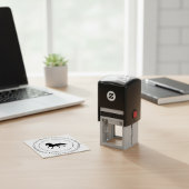 Tampon Auto-encreur Horse Adresse auto-encastrable Timbre en caoutchou