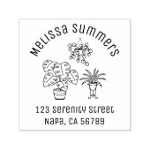 Tampon Auto-encreur Houseplants Hobby Arch Address (Design)