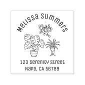 Tampon Auto-encreur Houseplants Hobby Arch Adresse (Design)