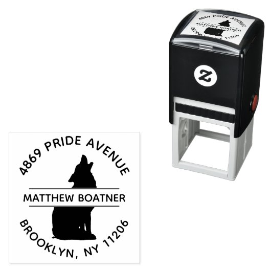 Tampon Auto-encreur Howling Wolf Retourner l'adresse auto-injecteur Ti (En situation)