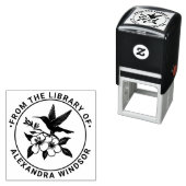 Tampon Auto-encreur Hummingbird on Floral Branch Nom du livre (En situation)