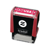 Tampon Auto-encreur I Heart USA en caoutchouc Timbre (Produit)