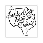 Tampon Auto-encreur I love San Antonio Texas (Design)
