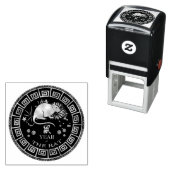 Tampon Auto-encreur ID542 du rat Zodiac chinois (En situation)