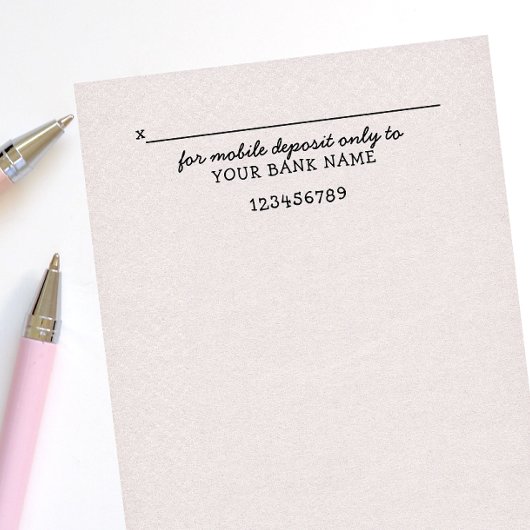 Tampon Auto-encreur Idéal Pour Le Dépôt Mobile Uniquement Personnel