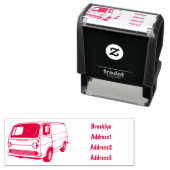 Tampon Auto-encreur Illustration classique de van (En situation)