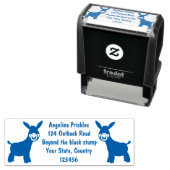 Tampon Auto-encreur Illustration d'âne miniature joyeux (En situation)