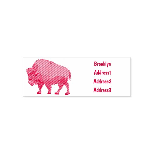 Tampon Auto-encreur Illustration de bison (Design)