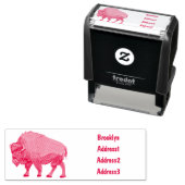 Tampon Auto-encreur Illustration de bison (En situation)