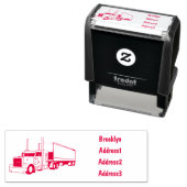 Tampon Auto-encreur Illustration de camion semi-remorque (En situation)