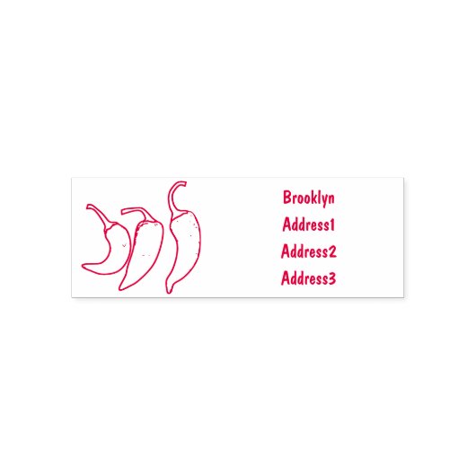 Tampon Auto-encreur Illustration de chili (Design)