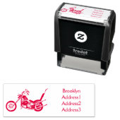 Tampon Auto-encreur Illustration de Chopper Motorcycle 1950 (En situation)