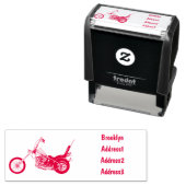 Tampon Auto-encreur Illustration de Chopper Motorcycle 1950 (En situation)