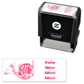 Tampon Auto-encreur Illustration de corne française (En situation)