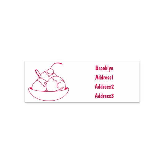 Tampon Auto-encreur Illustration de crème glacée (Design)