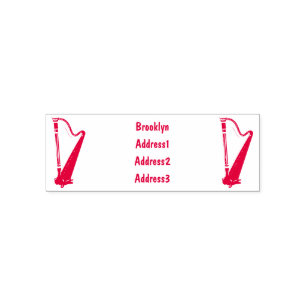 Tampon Auto-encreur Illustration de dessin animé sur la harpe