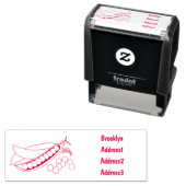 Tampon Auto-encreur Illustration de dessin de pois (En situation)