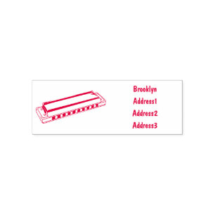 Tampon Auto-encreur Illustration de dessin d'Harmonica