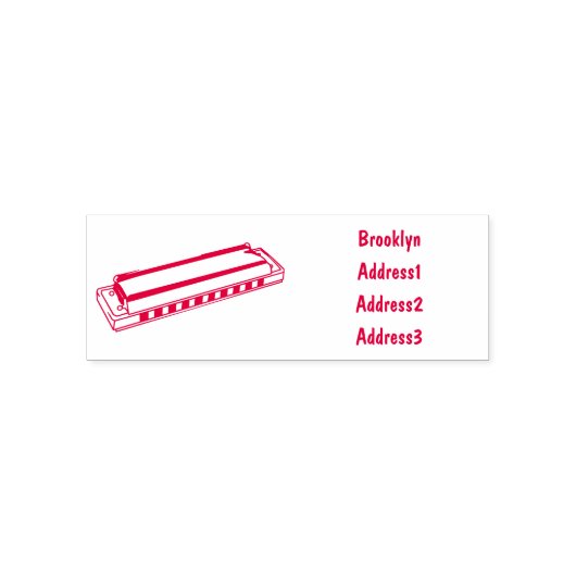 Tampon Auto-encreur Illustration de dessin d'Harmonica (Design)