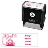 Tampon Auto-encreur Illustration de dessin téléphonique (En situation)