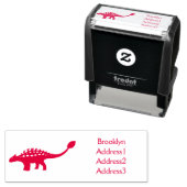 Tampon Auto-encreur Illustration de dinosaure blindé Ankylosaurus (En situation)