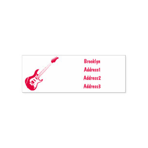 Tampon Auto-encreur Illustration de guitare électrique