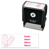 Tampon Auto-encreur Illustration de Ice pop (En situation)
