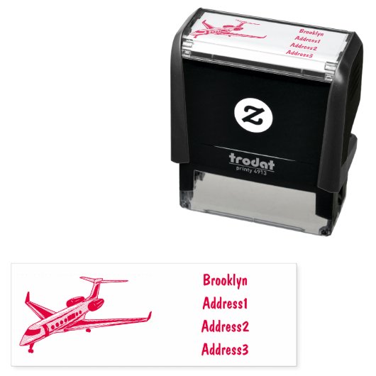 Tampon Auto-encreur Illustration de jet privé (En situation)