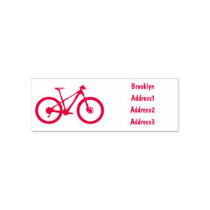 Tampon Auto-encreur Illustration de la bande dessinée de vélo