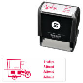 Tampon Auto-encreur Illustration de la charrette alimentaire (En situation)