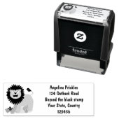 Tampon Auto-encreur Illustration de l'effervescence de lions heureux (En situation)