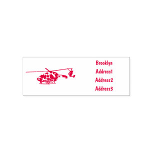 Tampon Auto-encreur Illustration de l'hélicoptère de l'armée