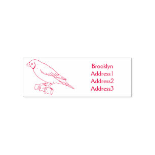 Tampon Auto-encreur Illustration de l'oiseau de taille gouldienne