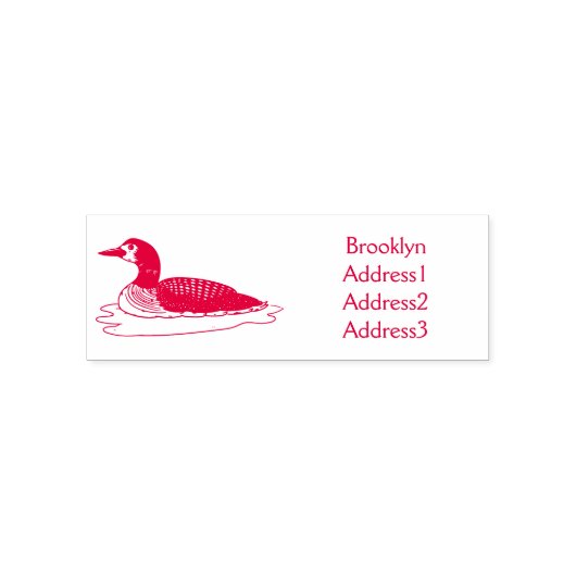Tampon Auto-encreur Illustration de Loon bird (Design)