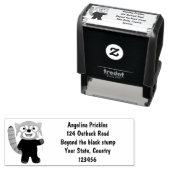 Tampon Auto-encreur Illustration de panda rouge mignon (En situation)