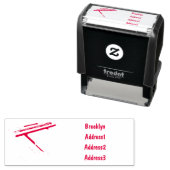 Tampon Auto-encreur Illustration de piano clavier (En situation)