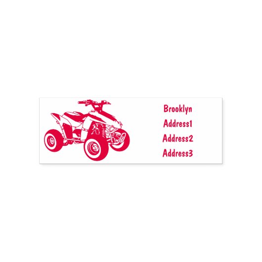 Tampon Auto-encreur Illustration de Quad bike atv (Design)