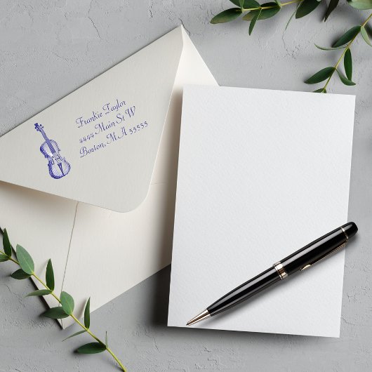 Tampon Auto-encreur Illustration de violon personnalisée