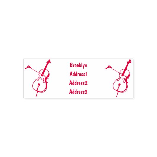 Tampon Auto-encreur Illustration de violoncelle (Design)