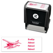 Tampon Auto-encreur Illustration d'hydravion (En situation)