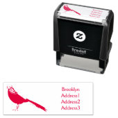 Tampon Auto-encreur Illustration d'oiseau de faisan doré (En situation)